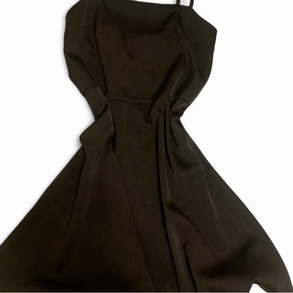 Elegant Silk Black Women's Dress